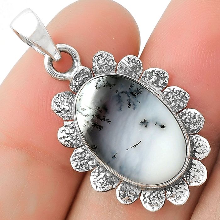 Merlinite Dendritic Opal - Turkey Pendant SDP109696 P-1205, 12x18 mm