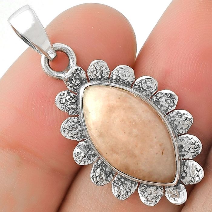 Natural Pink Scolecite Pendant SDP109707 P-1205, 10x18 mm