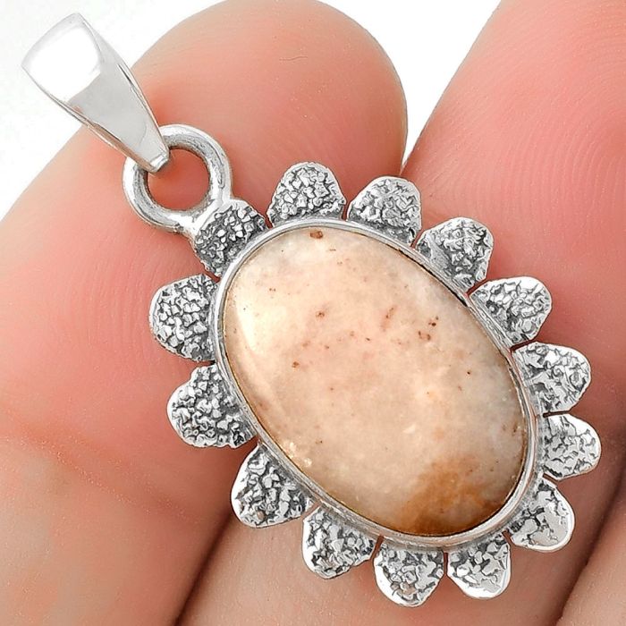 Natural Pink Scolecite Pendant SDP109714 P-1205, 11x17 mm