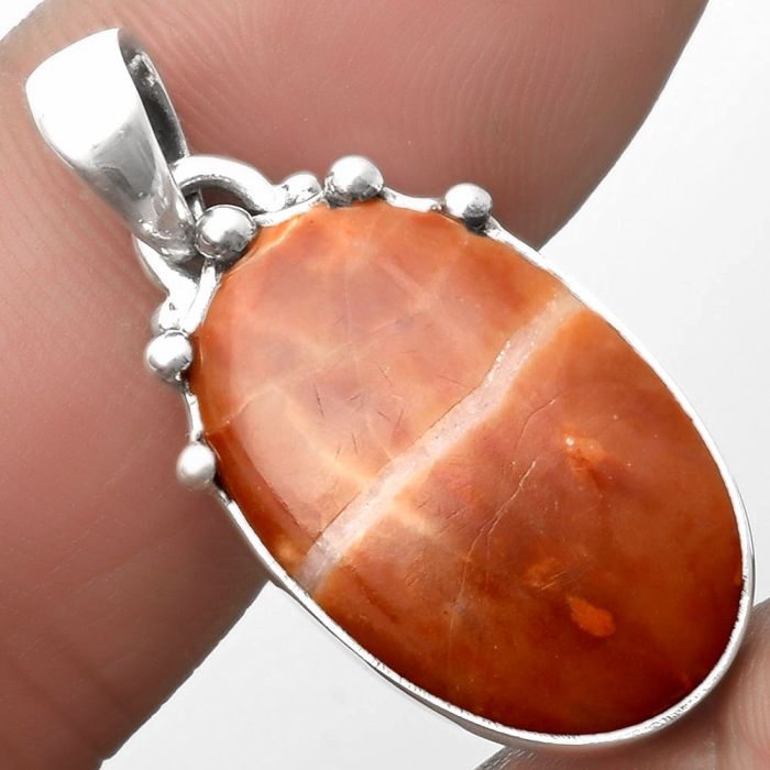 Natural Red Mookaite Pendant SDP109916 P-1349, 14x22 mm