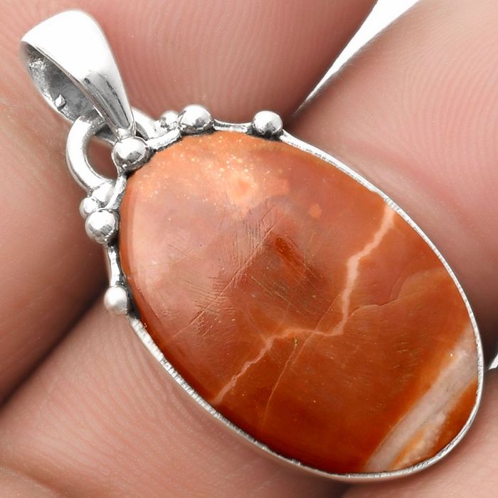 Natural Red Mookaite Pendant SDP109954 P-1349, 15x23 mm