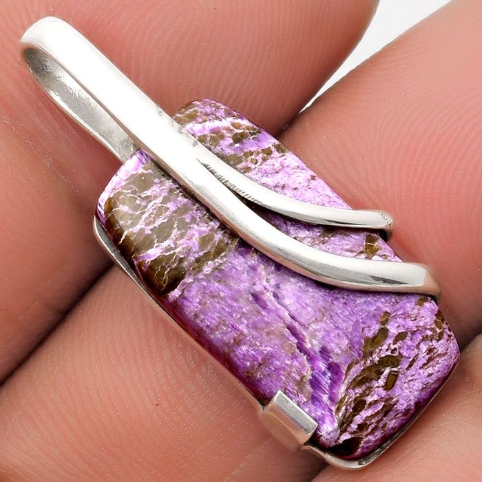 Natural Purpurite - South Africa Pendant SDP110061 P-1165, 12x22 mm