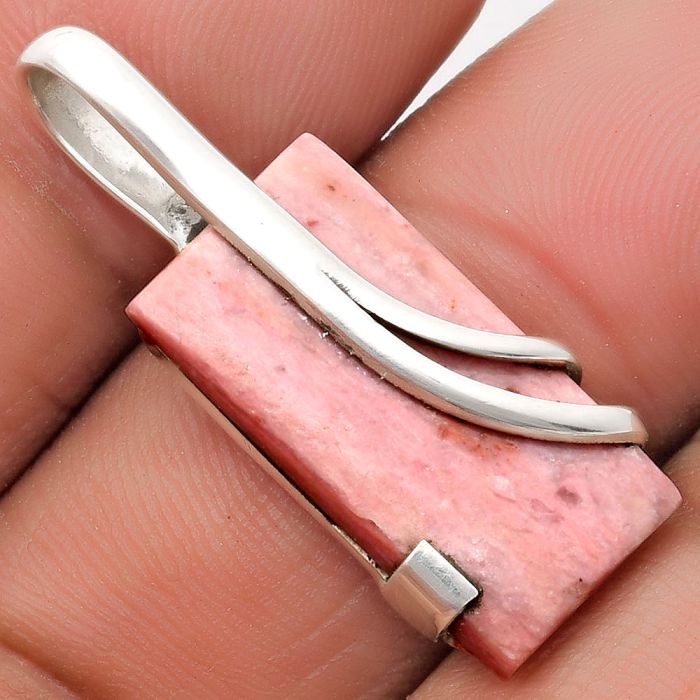 Natural Pink Tulip Quartz Pendant SDP110071 P-1165, 11x22 mm