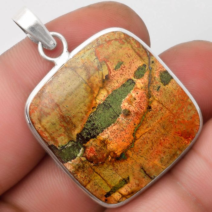 Natural Arizona Brecciated Mookaite Pendant SDP110289 P-1001, 25x26 mm