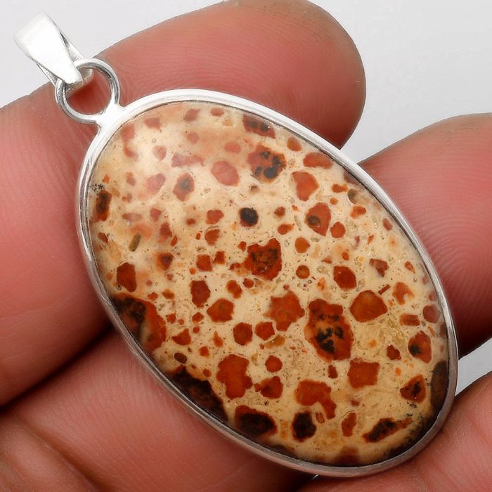 Natural Asteroid Jasper Pendant SDP110335 P-1001, 23x35 mm