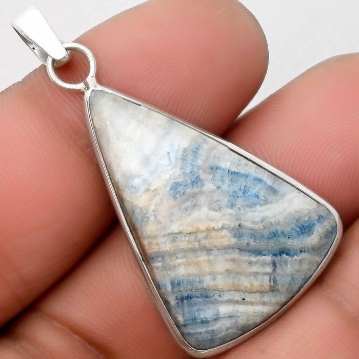 Natural Blue Scheelite - Turkey Pendant SDP110343 P-1001, 21x31 mm