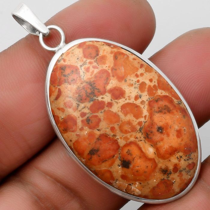 Natural Asteroid Jasper Pendant SDP110345 P-1001, 24x38 mm