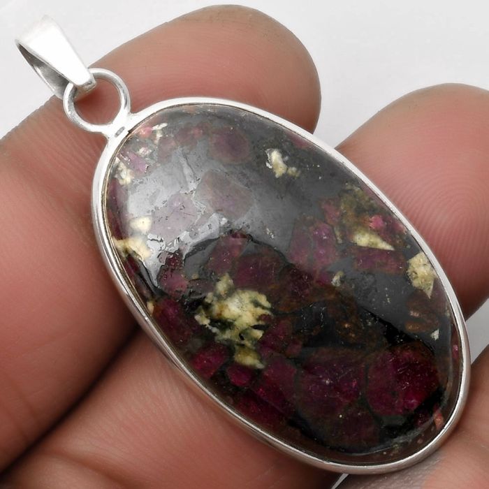 Natural Russian Eudialyte Pendant SDP110423 P-1001, 22x36 mm