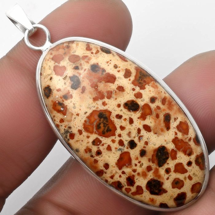 Natural Asteroid Jasper Pendant SDP110443 P-1001, 22x42 mm