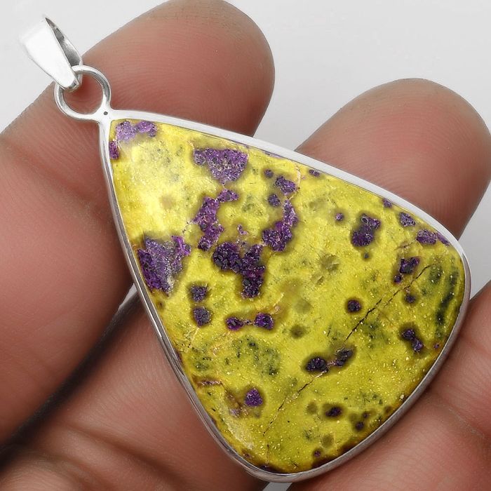 Natural Stichtite Pendant SDP110478 P-1001, 28x38 mm