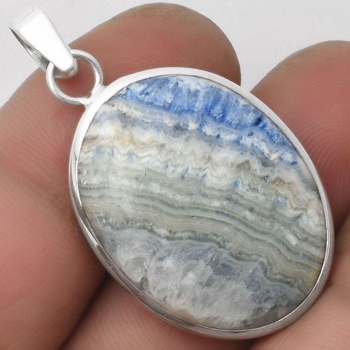 Natural Blue Scheelite - Turkey Pendant SDP110479 P-1001, 21x27 mm