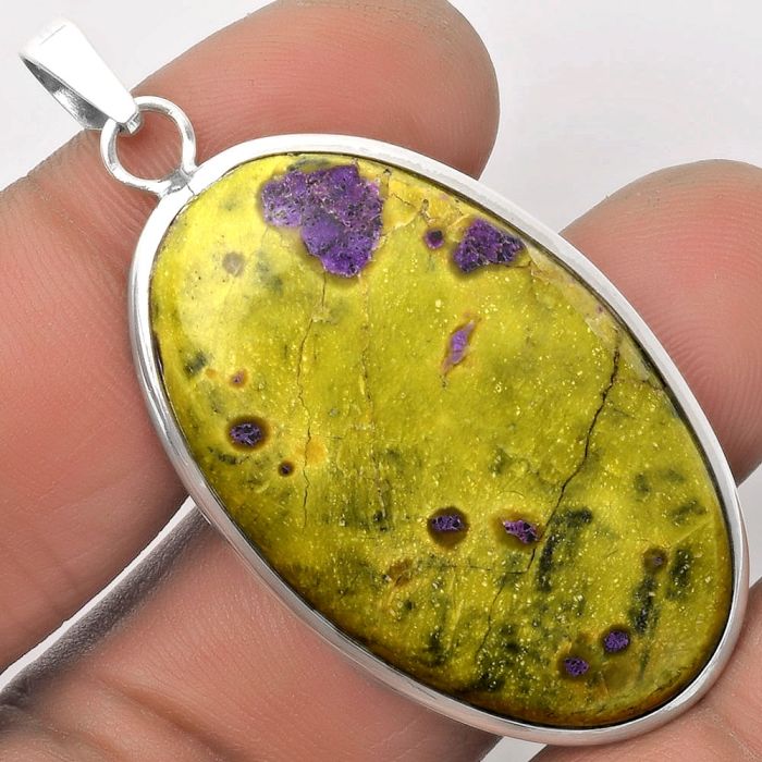 Natural Stichtite Pendant SDP110524 P-1001, 24x40 mm