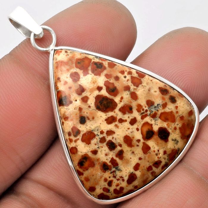 Natural Asteroid Jasper Pendant SDP110560 P-1001, 28x34 mm