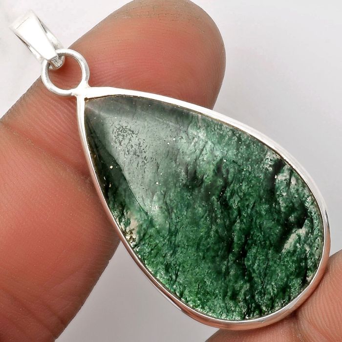 Natural Green Aventurine Pendant SDP110584 P-1001, 19x32 mm