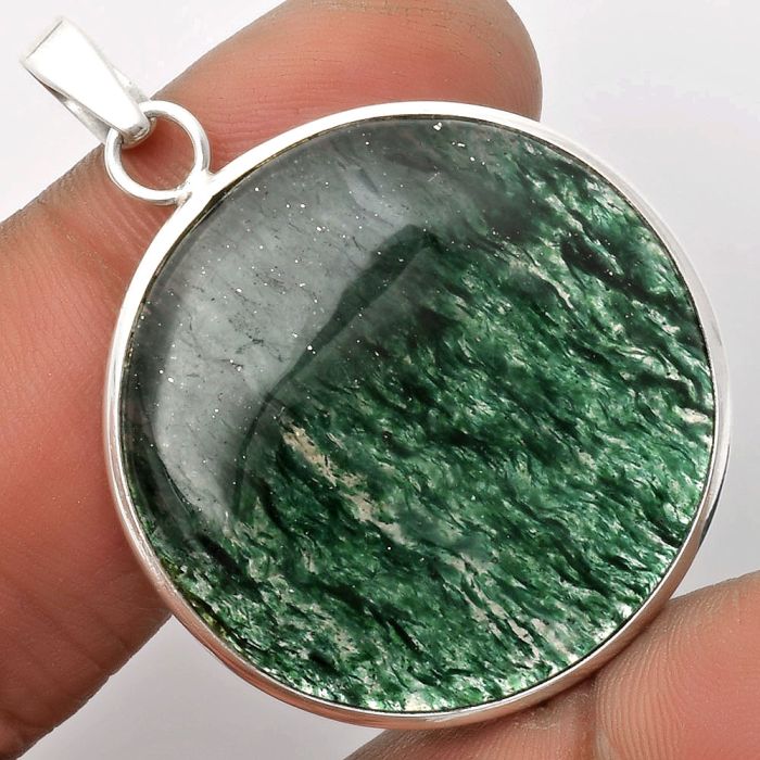 Natural Green Aventurine Pendant SDP110586 P-1001, 31x31 mm