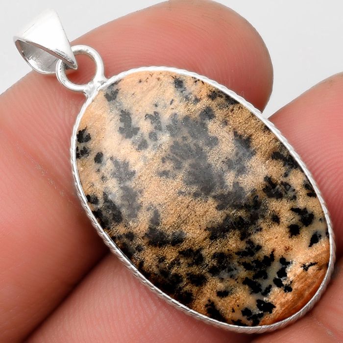 Natural Russian Honey Dendrite Opal Pendant SDP110703 P-1053, 18x28 mm