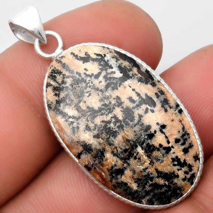 Natural Russian Honey Dendrite Opal Pendant SDP110704 P-1053, 18x29 mm