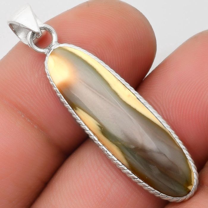 Natural Imperial Jasper - Mexico Pendant SDP110724 P-1053, 8x30 mm