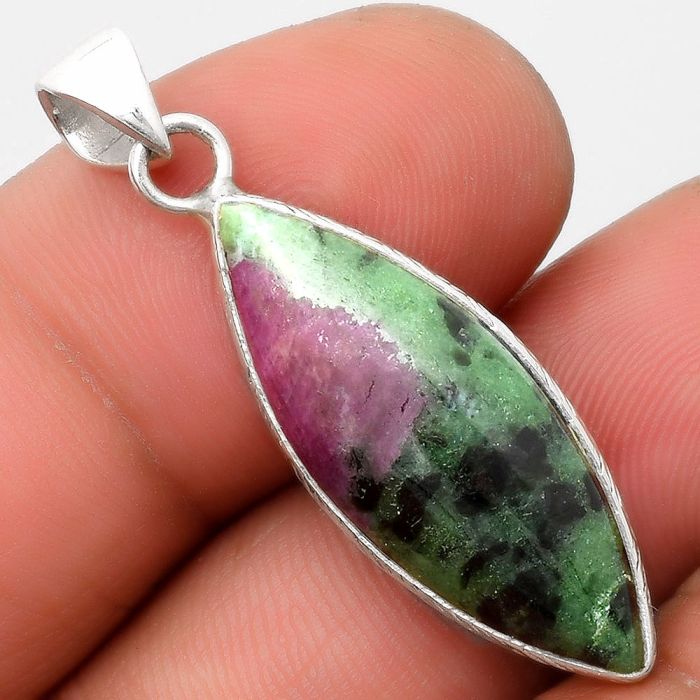 Natural Ruby Zoisite - Africa Pendant SDP110774 P-1053, 10x27 mm