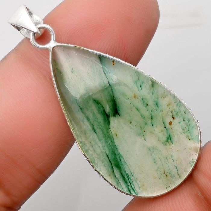 Natural Green Aventurine Pendant SDP110779 P-1053, 20x33 mm