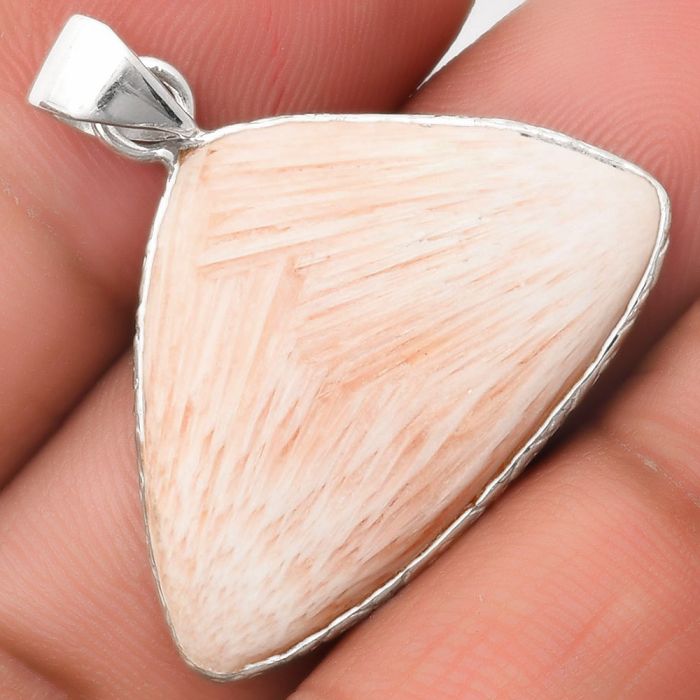 Natural Orange Scolecite - India Pendant SDP110837 P-1053, 19x28 mm