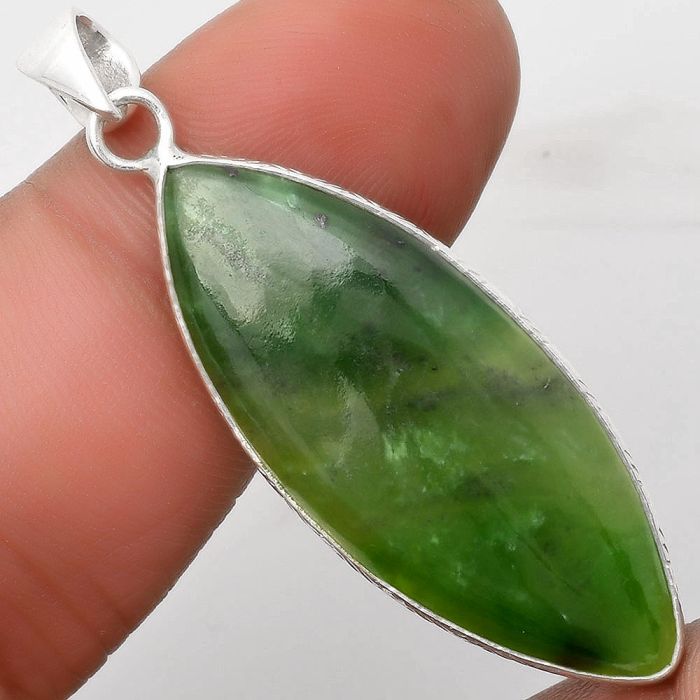 Natural Chrome Chalcedony Pendant SDP110840 P-1053, 15x36 mm