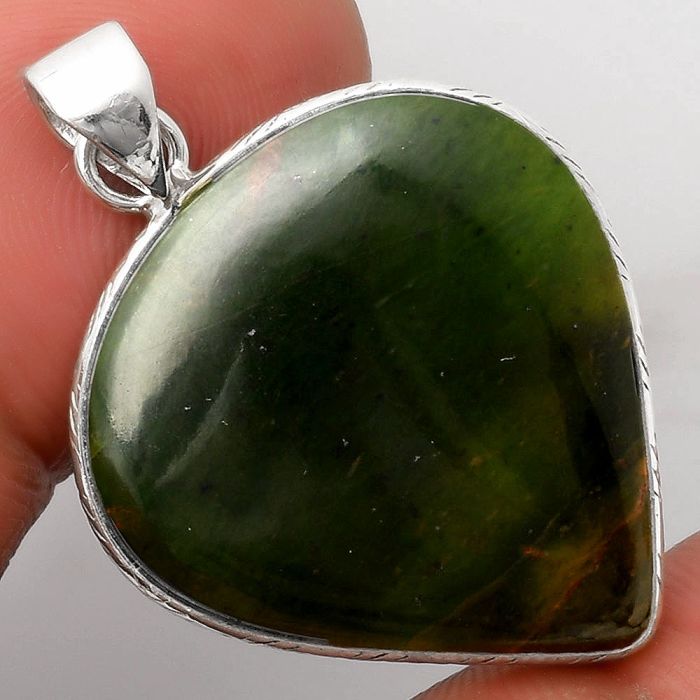 Natural Chrome Chalcedony Pendant SDP110934 P-1053, 24x25 mm