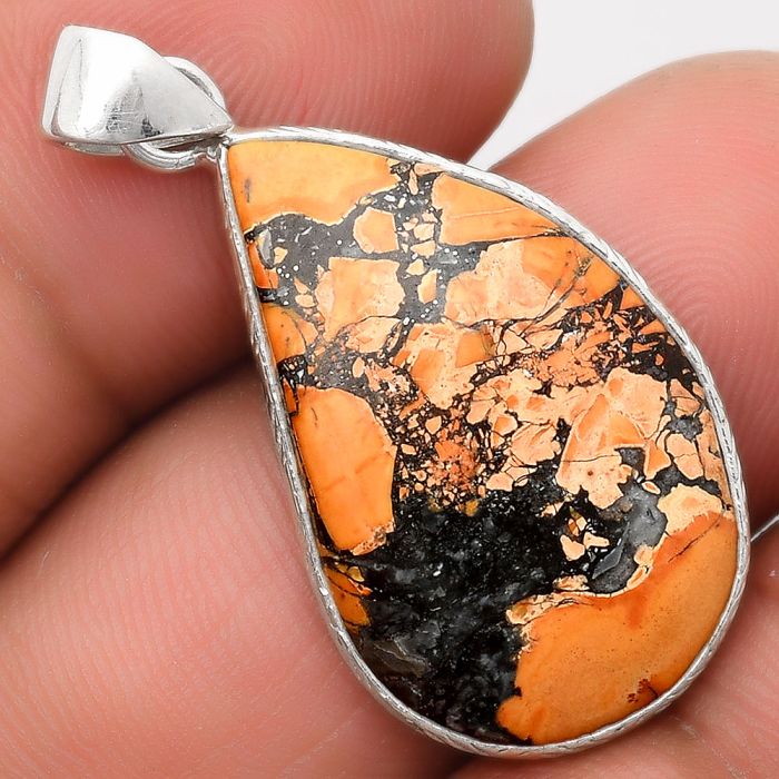 Natural Maligano Jasper - Indonesia Pendant SDP110993 P-1053, 16x27 mm