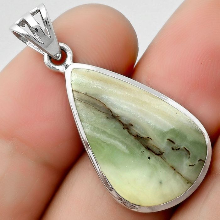 Natural Serpentine Pendant SDP111074 P-1002, 15x23 mm