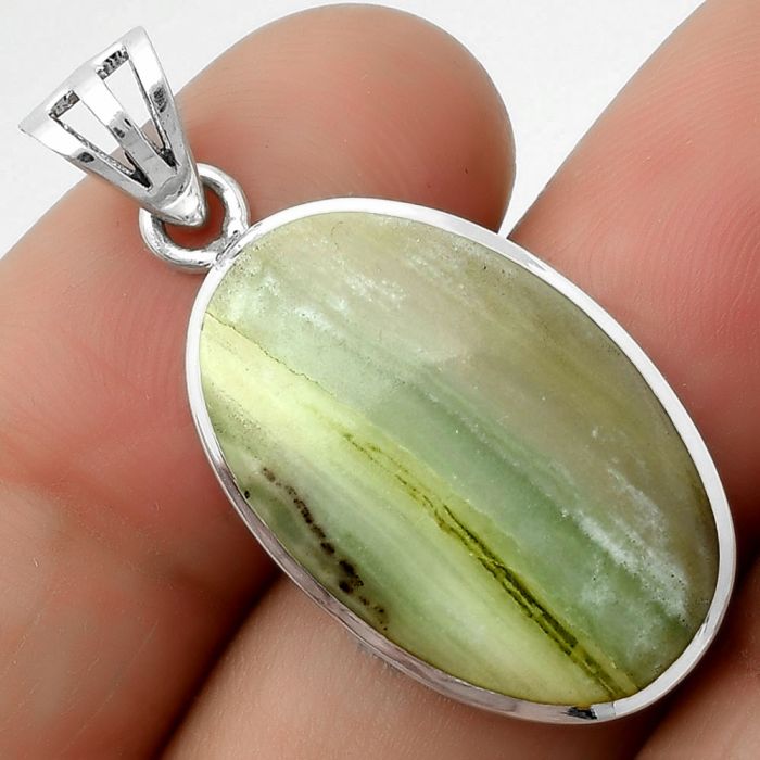 Natural Serpentine Pendant SDP111129 P-1002, 15x23 mm