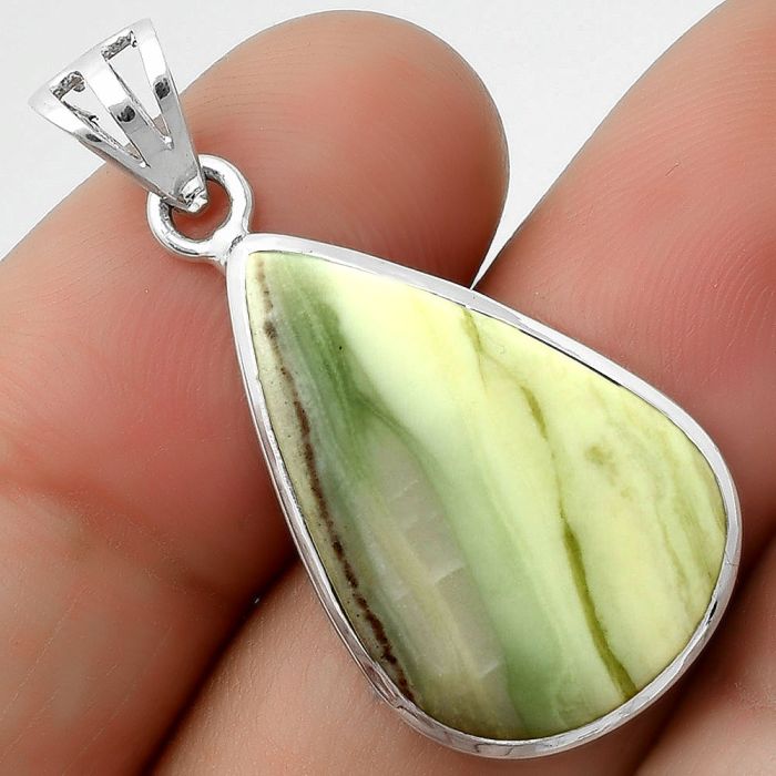 Natural Serpentine Pendant SDP111141 P-1002, 15x23 mm