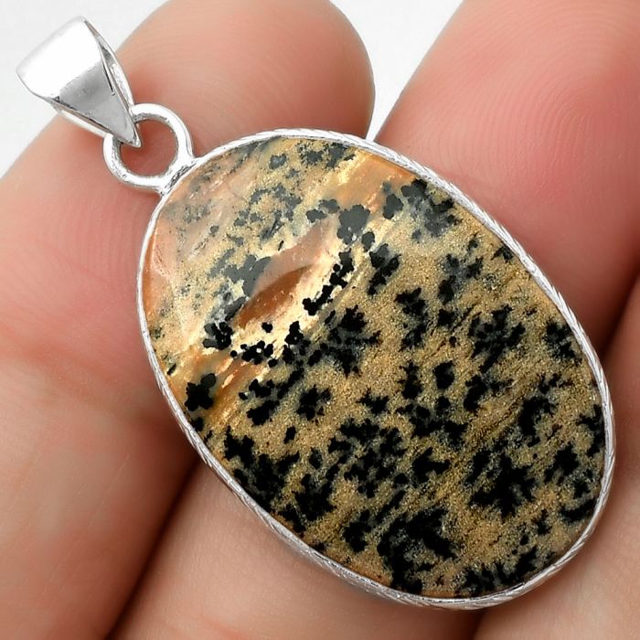 Natural Russian Honey Dendrite Opal Pendant SDP111284 P-1053, 19x27 mm