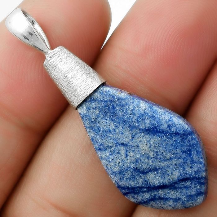 Natural Dumortierite Quartz Pendant SDP111380 P-1016, 15x26 mm