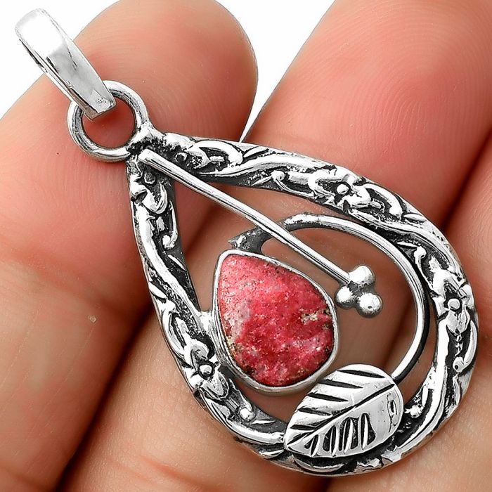 Natural Pink Thulite - Norway Pendant SDP111625 P-1608, 8x11 mm