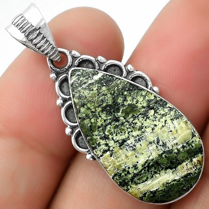 Natural Chrysotile Pendant SDP111989 P-1085, 15x26 mm