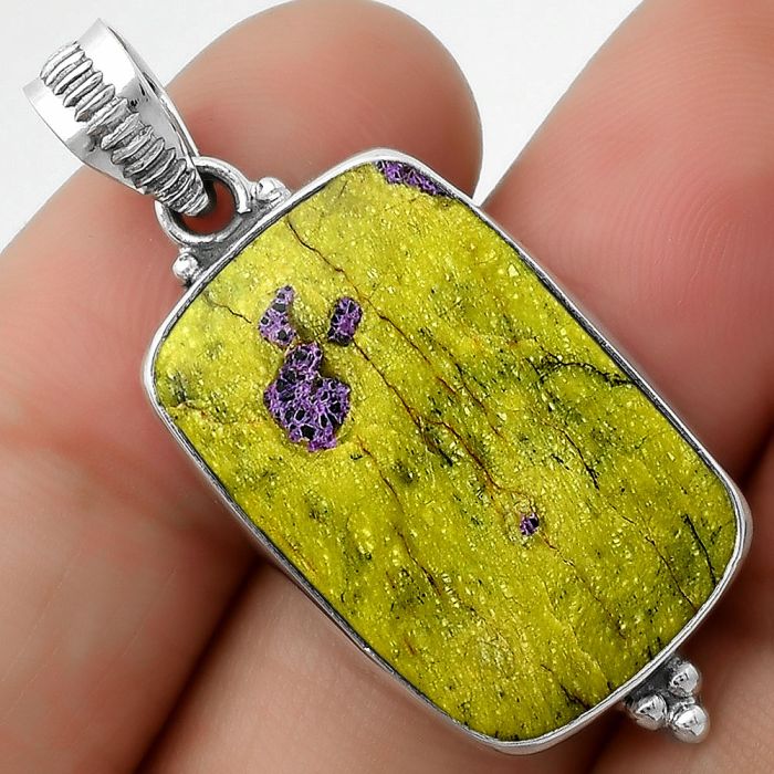 Natural Stichtite Pendant SDP112107 P-1100, 17x25 mm