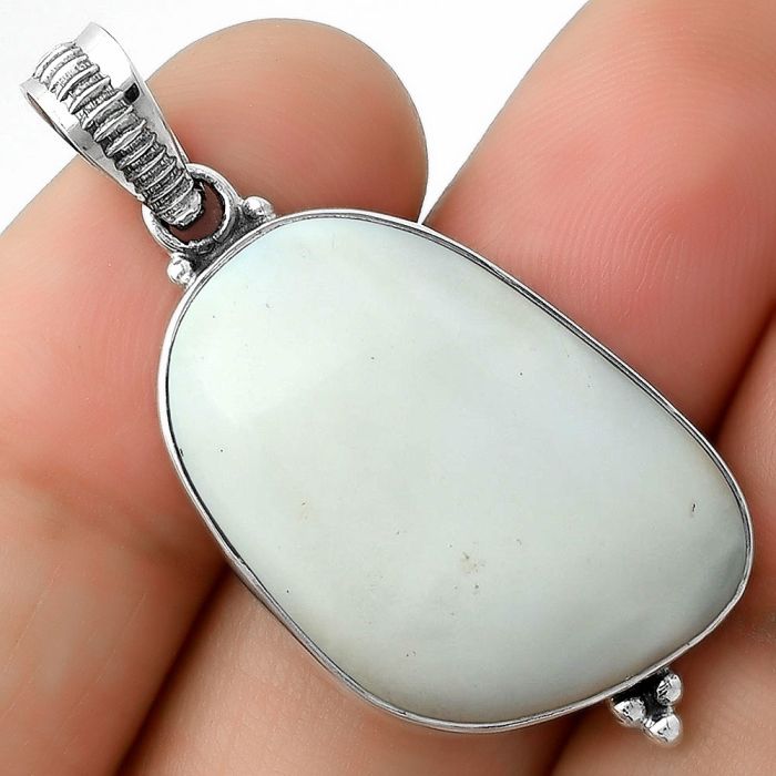 Natural White Opal Pendant SDP112123 P-1100, 18x27 mm