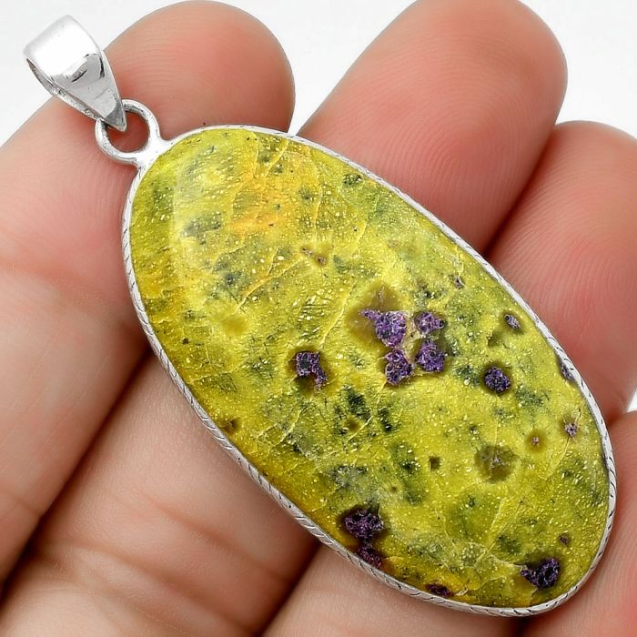 Natural Stichtite Pendant SDP112324 P-1053, 21x41 mm