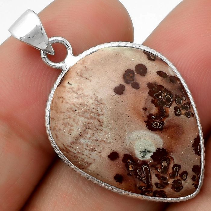 Natural Coffee Bean Jasper Pendant SDP112343 P-1053, 19x25 mm