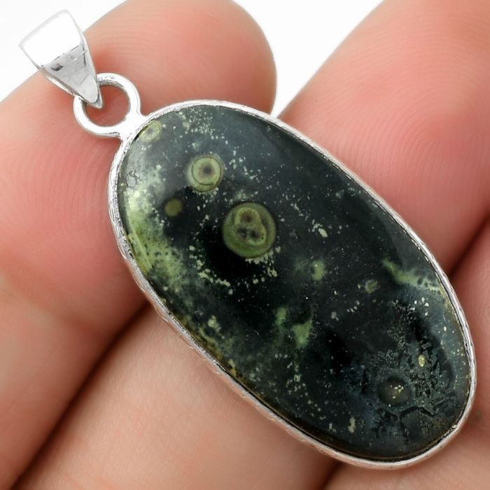 Natural Star Galaxy Jasper Pendant SDP112365 P-1053, 16x29 mm