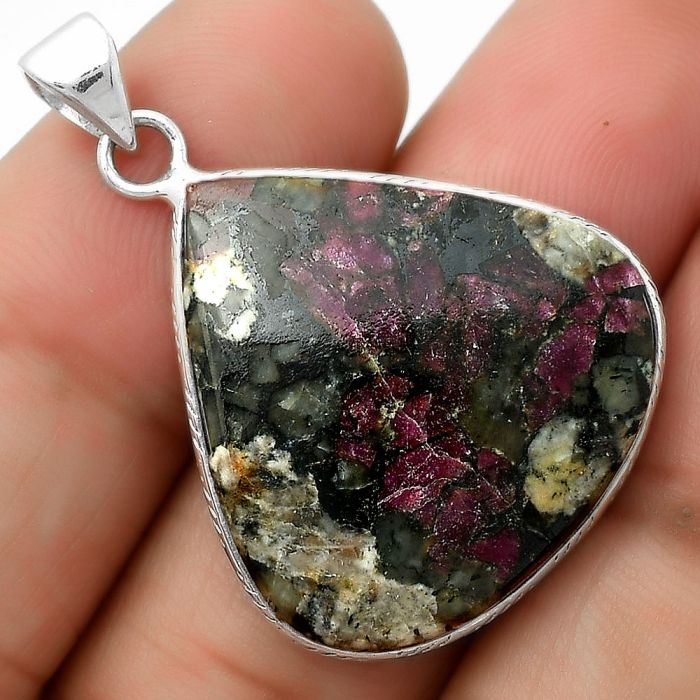 Natural Russian Eudialyte Pendant SDP112369 P-1053, 25x25 mm