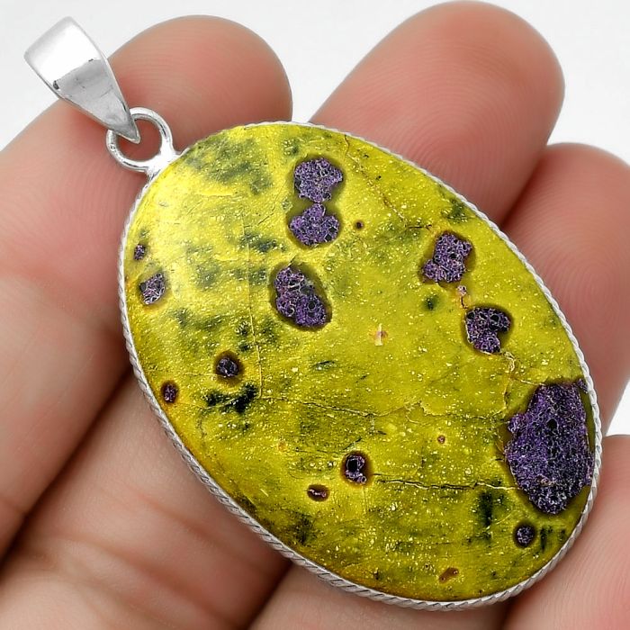 Natural Stichtite Pendant SDP112517 P-1053, 27x39 mm