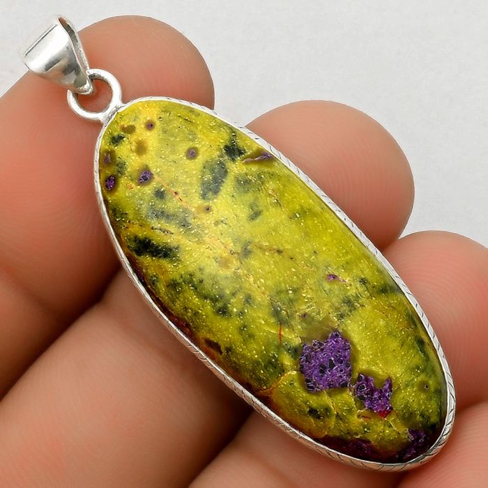 Natural Stichtite Pendant SDP112673 P-1053, 16x39 mm