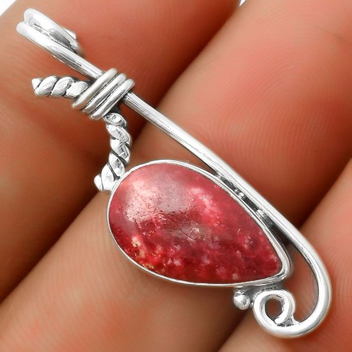 Natural Pink Thulite - Norway Pendant SDP112878 P-1682, 11x17 mm