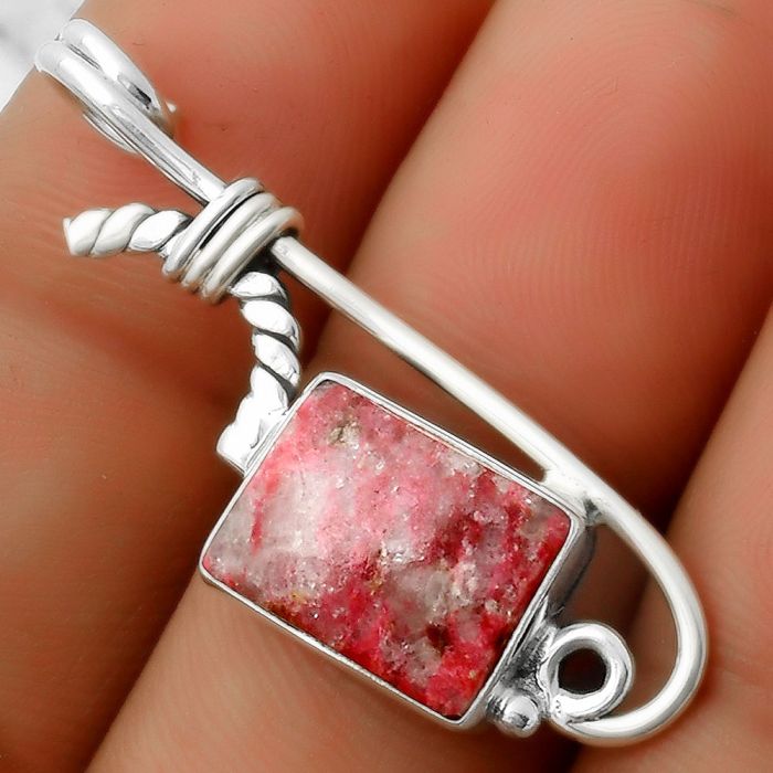 Natural Pink Thulite - Norway Pendant SDP112913 P-1682, 10x13 mm