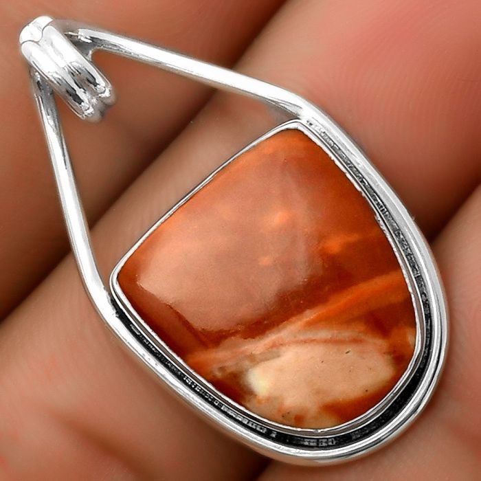 Natural Red Mookaite Pendant SDP112922 P-1590, 15x17 mm