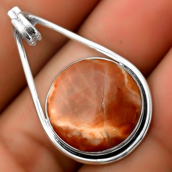 Natural Red Mookaite Pendant SDP112924 P-1590, 18x18 mm