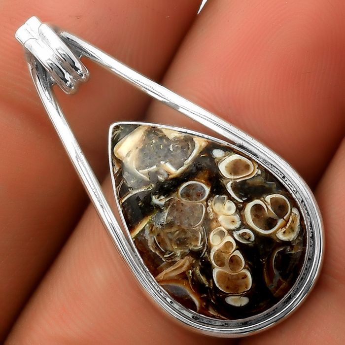 Natural Turtella Jasper - USA Pendant SDP112951 P-1590, 14x21 mm