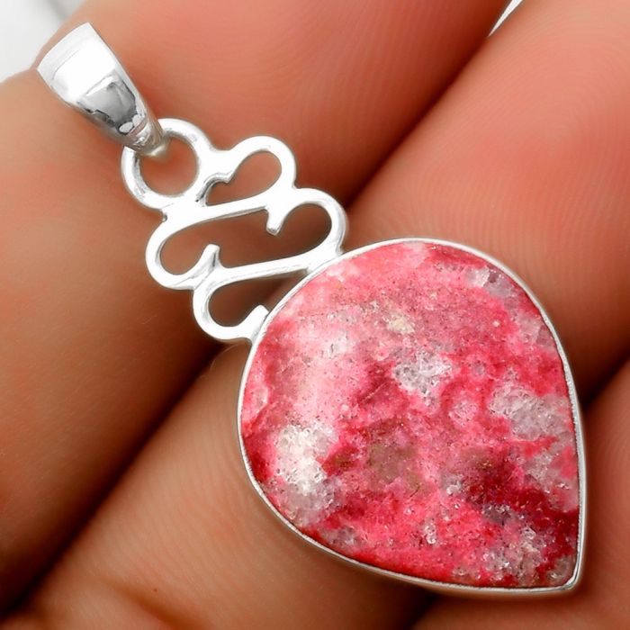 Natural Pink Thulite - Norway Pendant SDP113578 P-1554, 17x21 mm