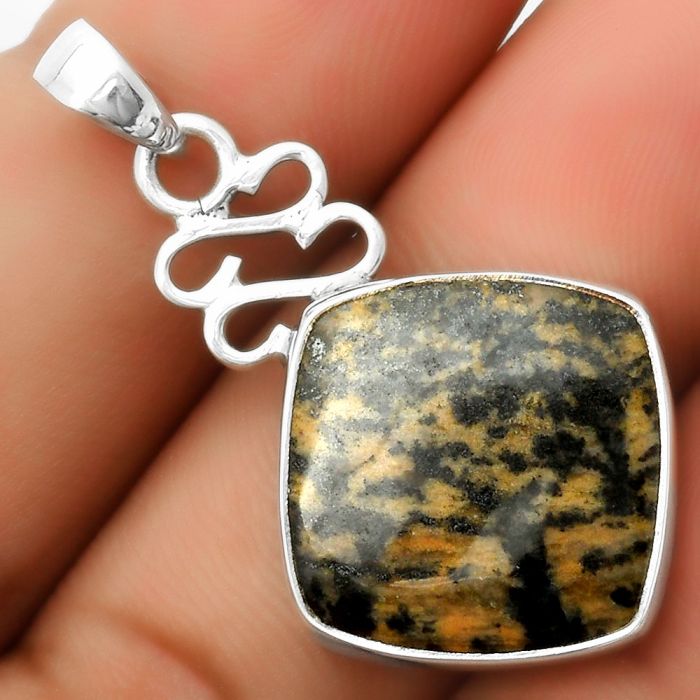 Natural Russian Honey Dendrite Opal Pendant SDP113594 P-1554, 18x18 mm